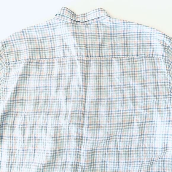 Frank & Eileen Men’s Plaid Paul Button Up Linen Long Sleeve Made In USA - Picture 12 of 12